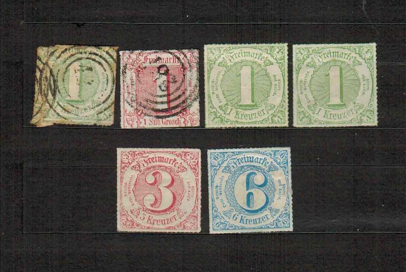 Německo Thurn und Taxis 1865-66, sestava na doplnění, cca 300€