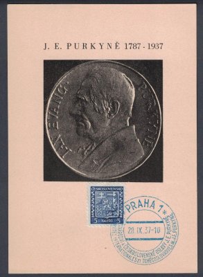 ČSR1 Pamětní list J.E.Purkyně 1937
