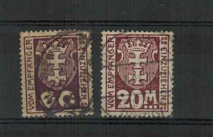 Německo 1921, Danzig Porto, sestava na doplnění, cca 100€