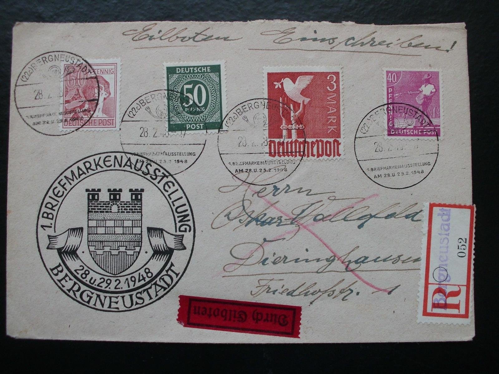 Německo 1948, prošlá, cca 60€