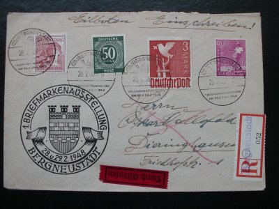 Německo 1948, prošlá, cca 60€