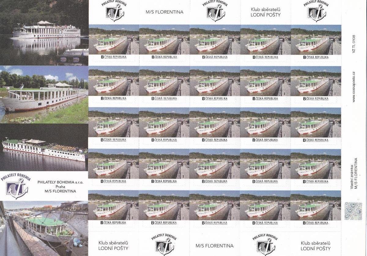 Vlastní známky VZ TL 0108 MS FLORENTINA, Philately Bohemia