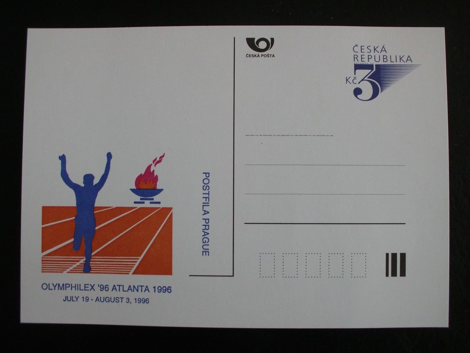 ČR 1996 Dopisnice CDV P17b Atlanta 96, KAT100