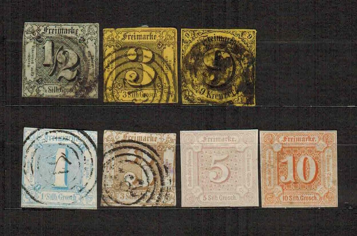 Německo Thurn und Taxis 1852-59, sestava na doplnění, přes 1000€